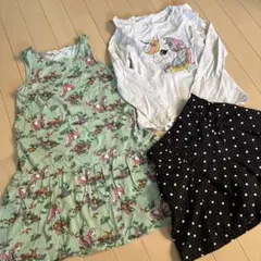 ユニコーンワンピと、ロンT、キュロットセット