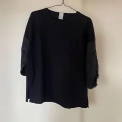美品　Casper John 切替デザイン Tシャツ ブラック Sのサムネイル
