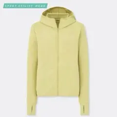 UNIQLO／エアリズムUVカットメッシュパーカー／グリーン／XL