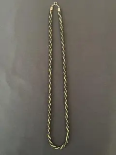 ブラック　ゴールド　ツイスト　ネックレス　昭和レトロ　ビンテージ　アンティーク