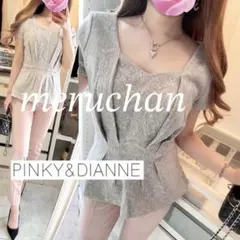 【美品】Pinky&dianne フラワージャガードブラウス トップス 半袖のサムネイル