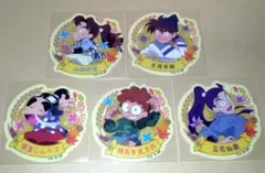 忍たま乱太郎　ステッカー　土井、利吉、立花、乱太郎、しんべヱ　5枚セット