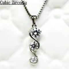 シルバーアクセサリー  ペンダント ステンレス CZダイヤ