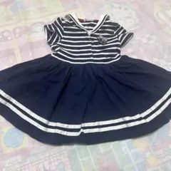 ミキハウス マリン　セーラー　ワンピース 90