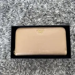 3544 PRADA プラダ 長財布 ピンクベージュ フラップ - メルカリ