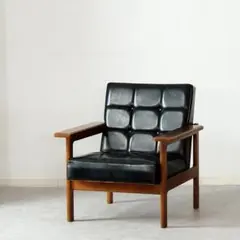 80s 올드 카리모쿠 와이드 암 라운지 체어 K 체어