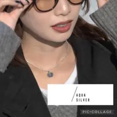 AQUA SILVER 幸せの6ペンスコインネックレスのサムネイル