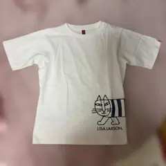LISA LARSON 猫Tシャツ ホワイト 青マイキーのサムネイル