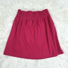 美品✨EMSEXCITEピンク ミニスカート シャーリング ウエストゴム✨M