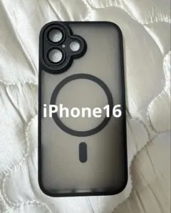 iPhone16 ケース MagSafe対応 ワイヤレス充電 ブラック