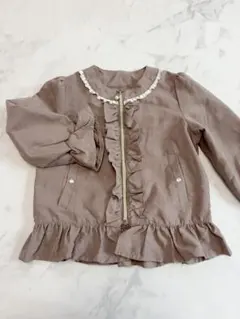 フリル付きブラウンジャケット