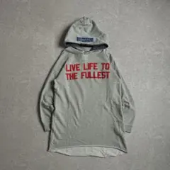 【SALE】TOMMY HILFIGER プルオーバーパーカー ロング丈 グレー
