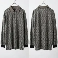 pierre cardin ピエールカルダン ニットポロシャツ L 総柄のサムネイル