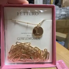FETTERO イニシャルネックレス L ゴールドカラー