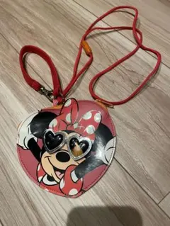 ミニーマウス ハート型パスケース