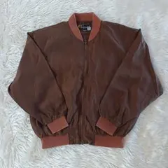 ヴィンテージ you-coh silk シルク100% ジップアップ ブルゾン