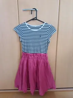 ボーダー 半袖ワンピース ピンクのサムネイル