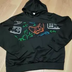 新品SHEINゲーム柄パーカー黒