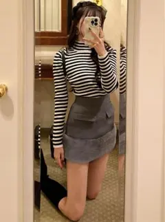 グレイル インパン裏地付きファー切替ミニスカート[tu950]