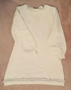 ロディスポット クリーム色 長袖ニットワンピース