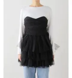 スピックアンドスパン PROVOKE/プロヴォーク チュールミニドレス