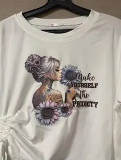 #ハンドメイド#オリジナルTシャツ#レディースTシャツ#花柄#韓国ファッション