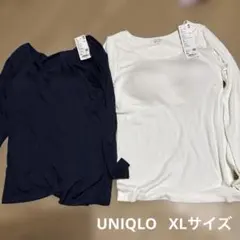 【新品】UNIQLO ヒートテック ブラTシャツ 長袖XLサイズ 2枚組