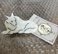 ジブリ　もののけ姫　山犬のヘアクリップ