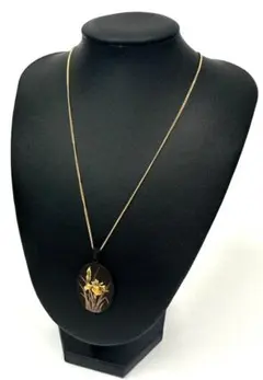 肥後象嵌 光助 純金細工 菖蒲図 ネックレス 桐箱・栞付き 伝統工芸品のサムネイル