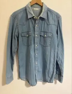 GU メンズ　ウエスタンシャツ　デニムシャツ　長袖　Lサイズ