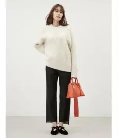 値下げ可【美品】Mila Owen ミラオーウェン　裾段差テーパードデニムパンツ