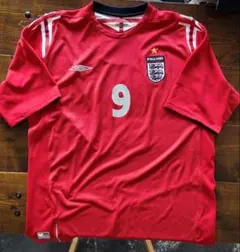 Umbro イングランド代表 アウェイ ゲームシャツ 赤 9 XL相当 アンブロ