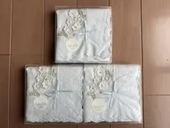 【未使用品】Cotton Cela コットンセラ ハンカチ 水色 3枚セット