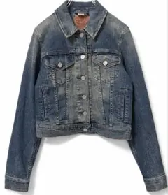 【リーバイス】デニムジャケット Gジャン レディースショート丈 ヴィンテージ加工