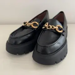 極美品 ZARA ザラ チェーン ビットローファー 厚底 37 人気