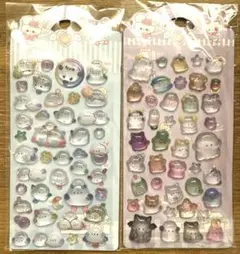 ボンボンドロップシール 立体 ぷっくりオバケーヌ／シマエナガ