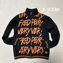 【希少】FRED PERRY フレッドペリー　トラックジャケット　総ロゴ　旧タグ