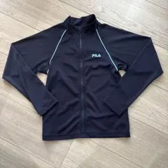 ラッシュガード 140 中古品　ネイビー×ブルー