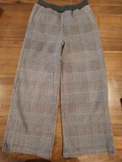 チェック柄 ゴムウエストパンツ