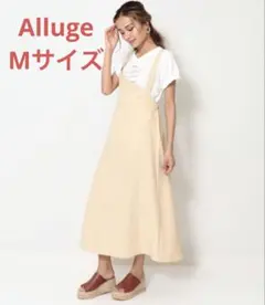Alluge キャミワンピース ベージュ Mサイズ リネンタッチのサムネイル