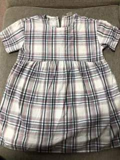 チェック柄 半袖 ワンピース 90 女の子 バースデイ tete a tete
