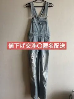 【値下げ交渉⭕️】Chip Clip ダメージ加工オーバーオール ダメージジーンズ