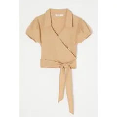 moussy WRAP OVER POLO トップス　ベージュ　新品　夏