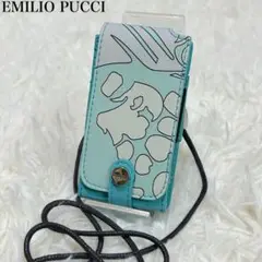 [美品] EMILIO PUCCI 小物入れ ミニ 総柄 和柄 マルチカラー