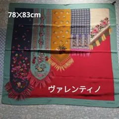 Valentino シルク100% 大判スカーフ イタリア製 ヴィンテージ風