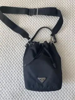 PRADA プラダ ナイロン 巾着ポーチ ストラップ付き