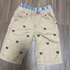 DOUBLE B クマ刺繍 ベージュハーフパンツ