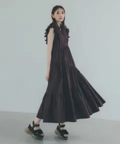 試着のみ】定価5万 DSCダブスタ 刺繍マキシワンピース ティアード 38美