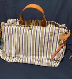 イルビゾンテ マルチストライプ　リボントートバッグ