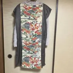 紅型縮緬着物リメイクロングチェニックＡ